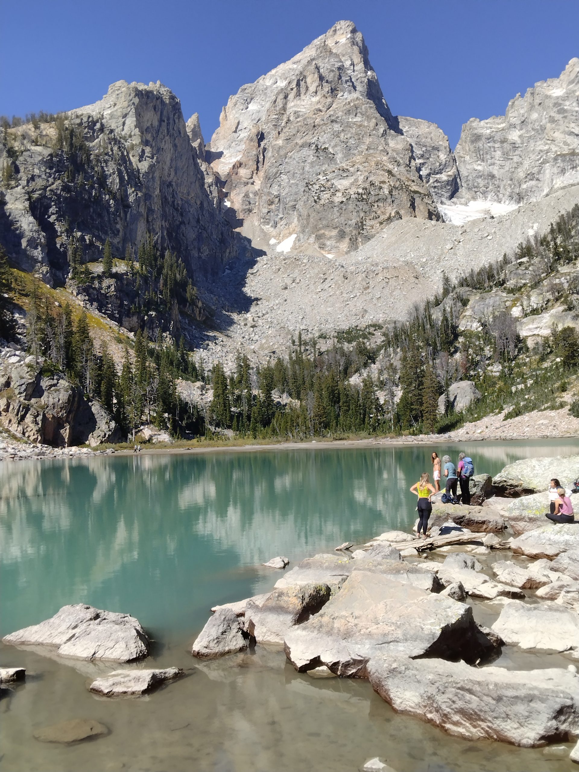 Delta Lake a very fun lake to hike to with freezing water in the Grand Tetons