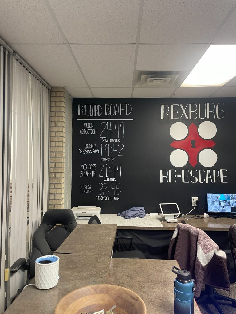 Indoor lobby area at Rexburg Re-Escape escape room in Rexburg Idaho